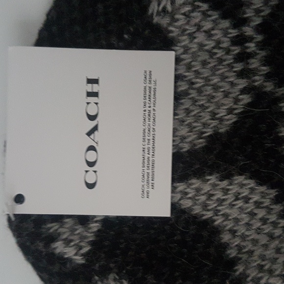 Coach Large Monochrome Patterned Beanie - Picture 6 of 6